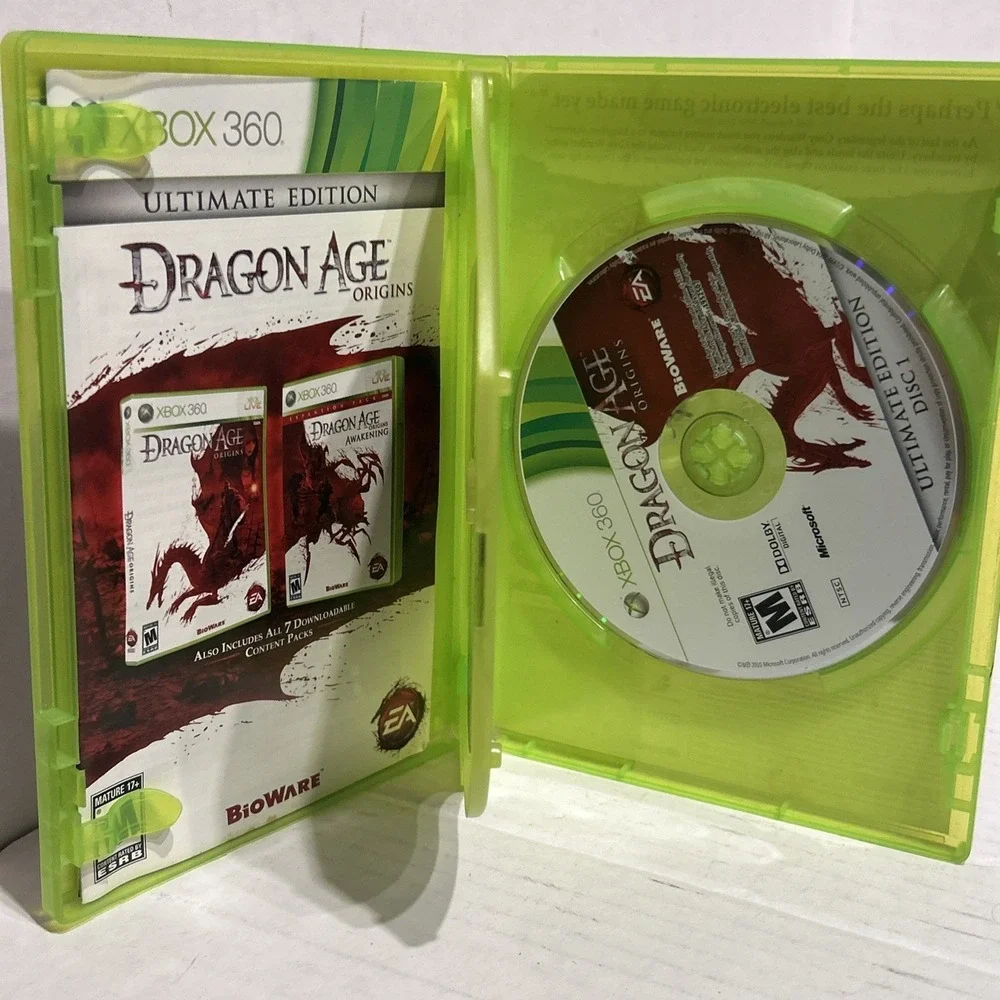Electronic Arts Dragon Age Origins Ultimate Edition Xbox 360 Manual Included DLC